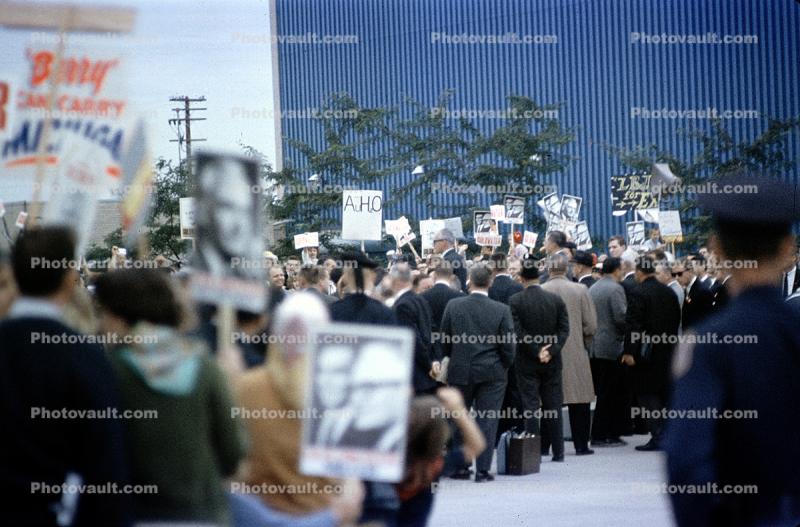 Crowds, Banners, Barry Goldwater Presidential Campaign 1964, 1960s