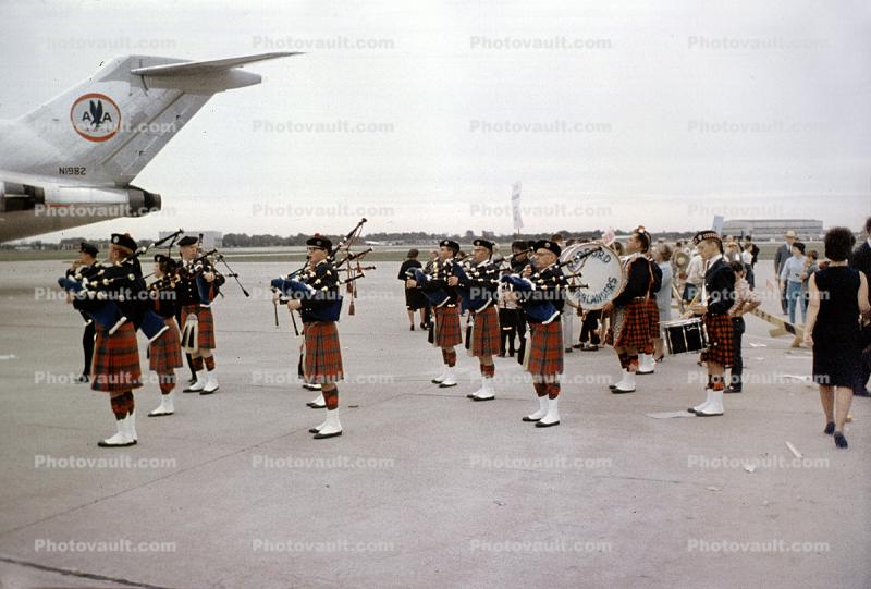 Barry Goldwater Presidential 1964 Campaign, N1982, Boeing 727-23, Scottish Marching Band, 1960s