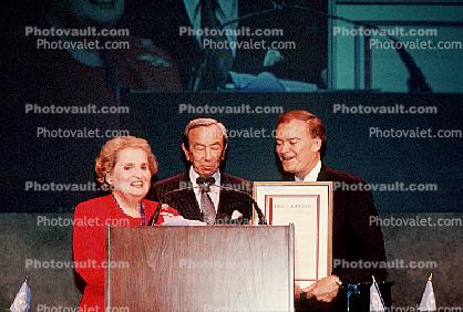 Frank Jordan, Warren Christopher, Madeline Albright, United Nations 50th Anniversary