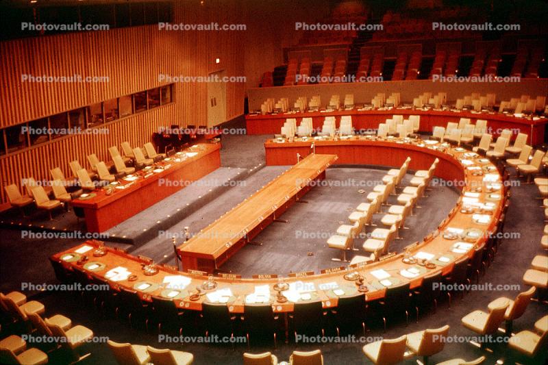 United Nations General Assembly Room, empty