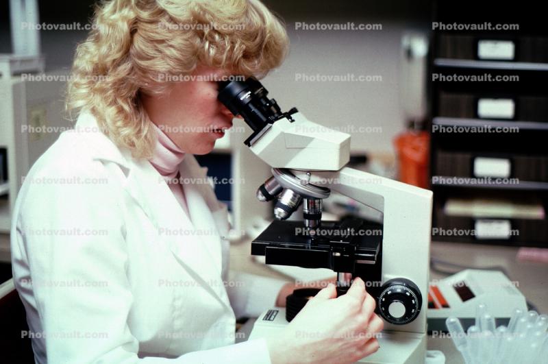Researcher, Microscope