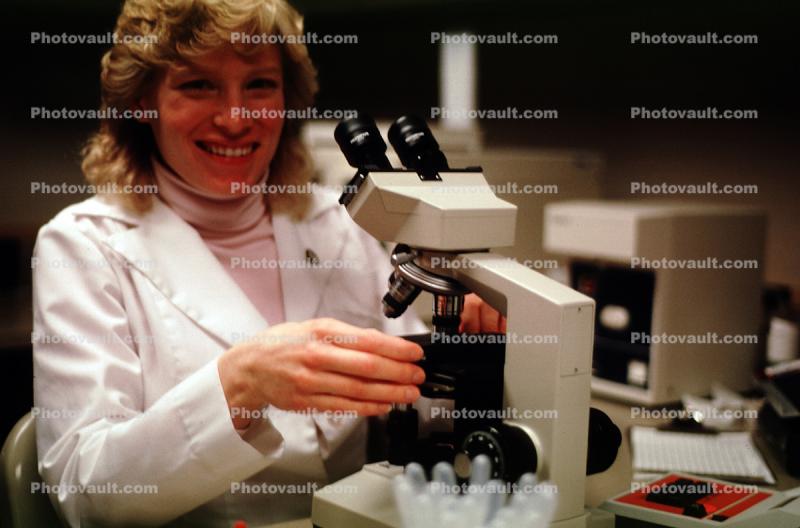 Researcher, Microscope