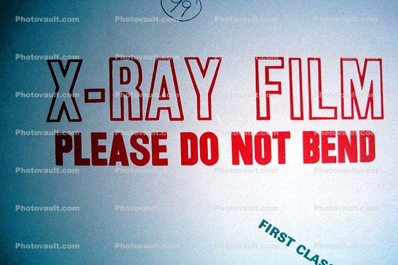 x-ray film, please do not bend