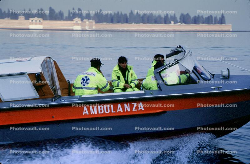 Boat Ambulance, Ambulanza, Venice