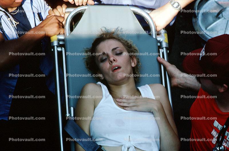 Woman, Heat Exhaustion, Live Aid, Concert, July 13 1986