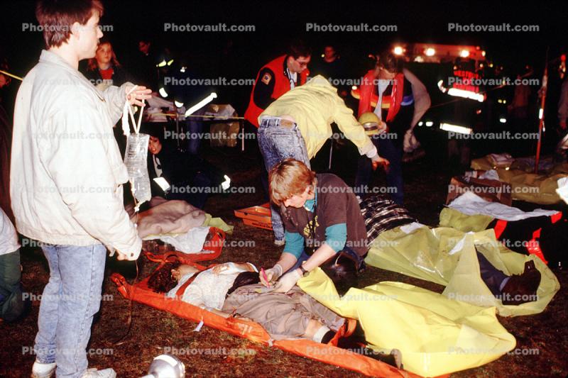 Triage, Plane Crash Victims, New York City, Avianca Flight 52 Runs out of Fuel, Boeing 707-321B, HK-2016, JT3D, triage