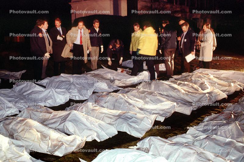 Plane Crash Victims, New York City, Temporary Morgue, Avianca Flight 52 out of Fuel, Boeing 707-321B, HK-2016, JT3D