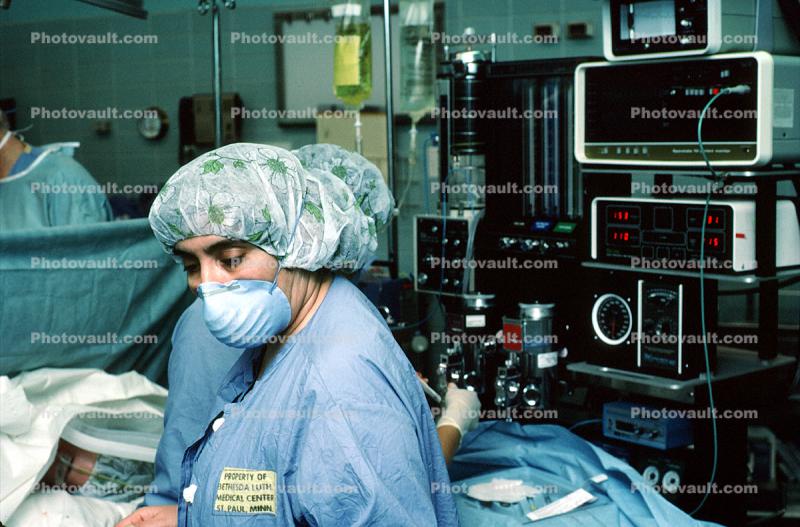Operating Room, Nurse, monitoring instruments, EKG, tools, operation, Surgery