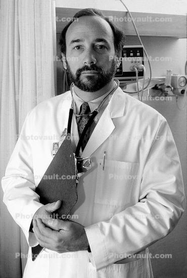 male, guy, masculine, person, Caucasian, Job, Worker, Employee, Employment, Laboror, Laborer, Trade, Avocation, Working, Career, Profesion, Profession, Vocation, beard, mustache, clipboard, stethescope