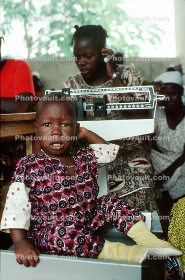 Weighing a Toddler, Scale, Well Baby Clinic, Bobo-Dioulasso