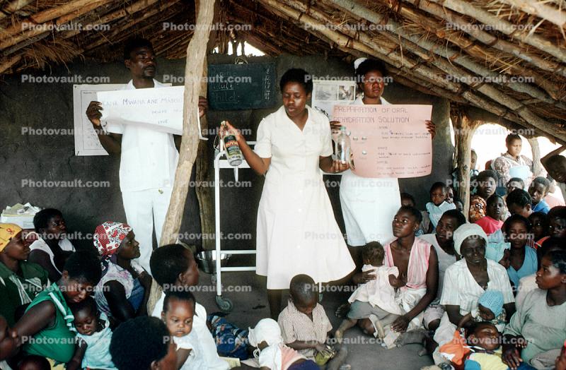 Nurses, Teaching Mothers Basic Health Care for their Children, Rushinga Zimbabwe