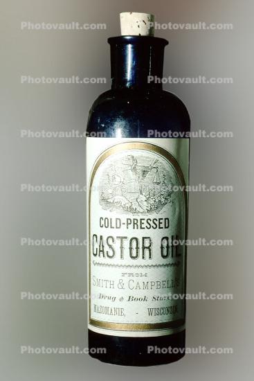 Castor Oil bottle, cork