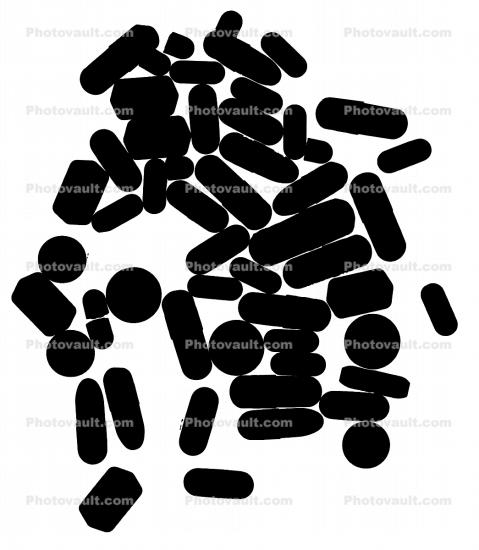 Pills, Drugs silhouette, logo, shape
