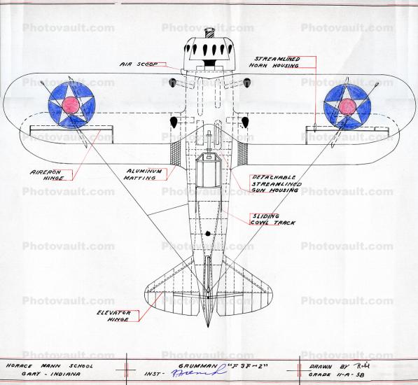 F3F, F3F-2 Plans, Military Biplane Fighter