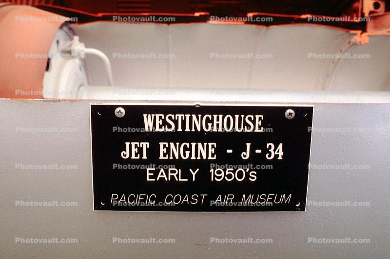 Westinghouse Jet Engine, J-34, J34, Early 1950s