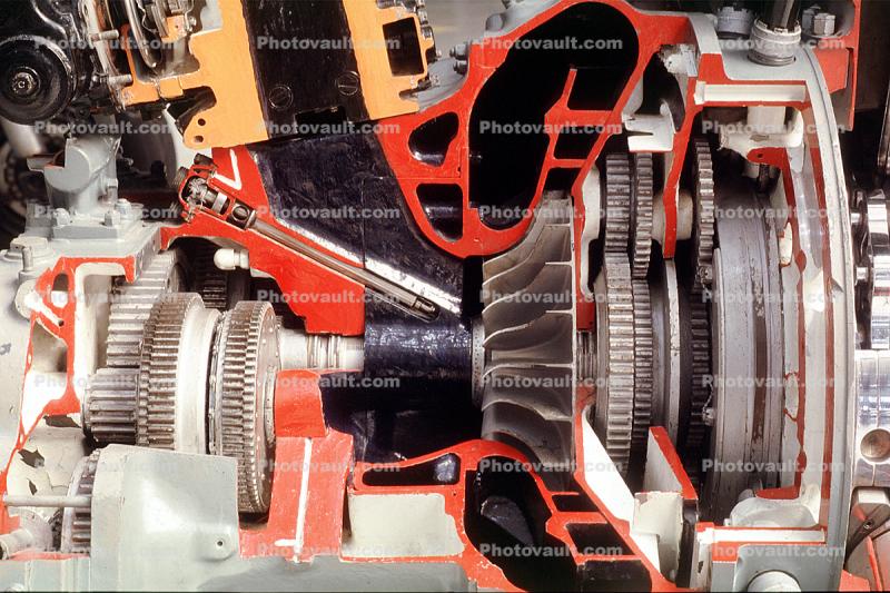 R-2800, gears, cut away, cutaway, cross section, Radial, opened up, Pratt & Whitney
