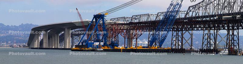 Left Coast Lifter, Giant Floating Crane, Construction of the new Bay Bridge, Panorama