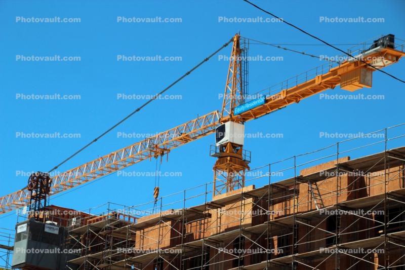 Tower Crane, Liebherr Construction Crane, scaffolding