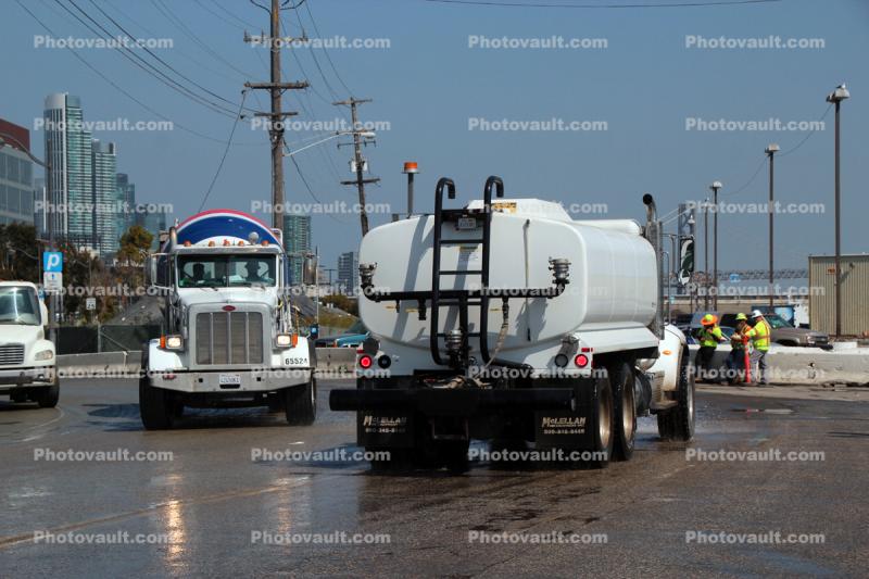 Water Trucks, Peterbilt, Mission Bay Project Construction, 2017