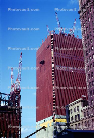 World Trade Center Construction, Cranes, Steel
