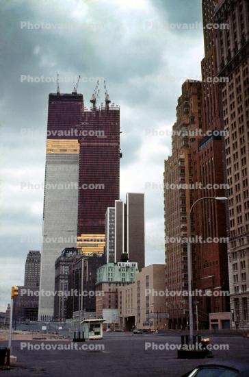Construction of the World Trade Center Twin Towers, 1971, 1970s