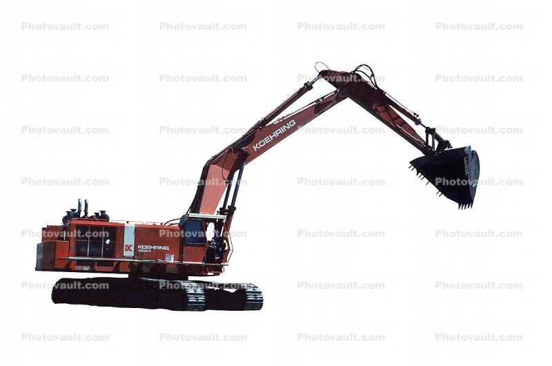 Koehring 1066E Hydraulic Excavator, tracked, photo-object, object, cut-out, cutout
