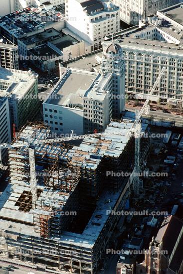 SOMA, steel framework, high rise, tower crane