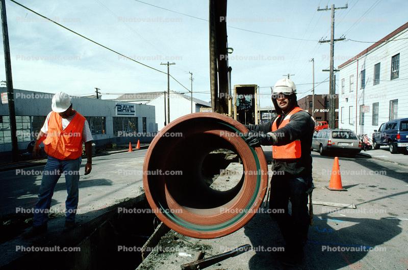 Sewer Pipe installment, Potrero Hill, Mississippi-17th street