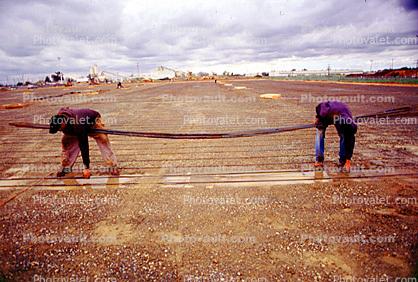 laying down rebar for a large floor, Dirt, Soil