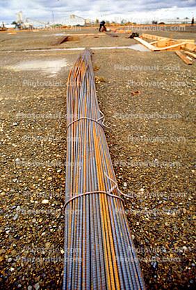 laying down rebar for a large floor
