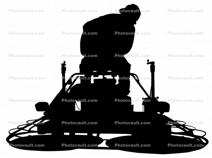 Concrete Power Trowel Finishing Machine, cement smoother Silhouette, logo, shape, riding