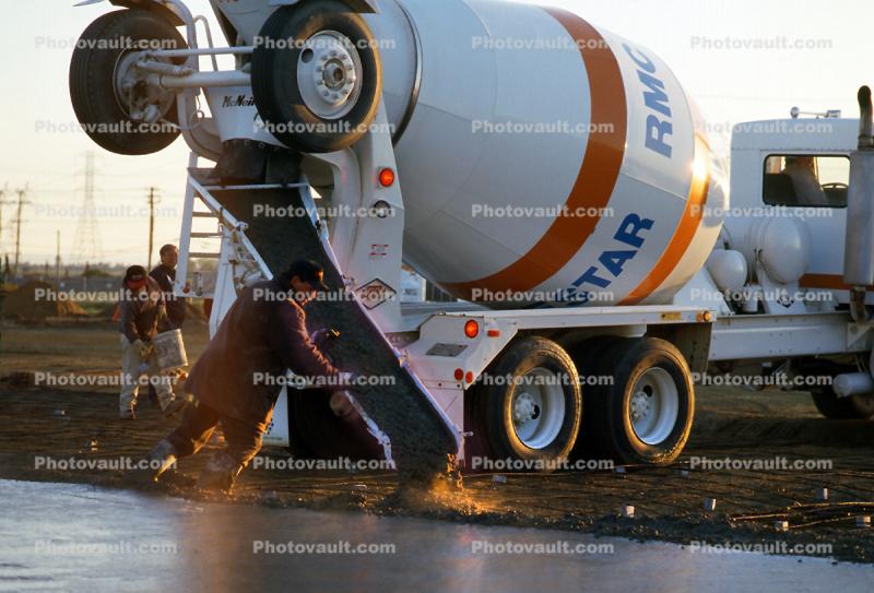 Pouring Wet Concrete Scraper Chute Cement Stock Photo 1444619984