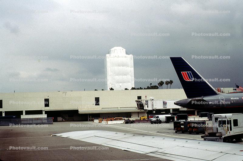 LAX Control Tower shrouded in plastic
