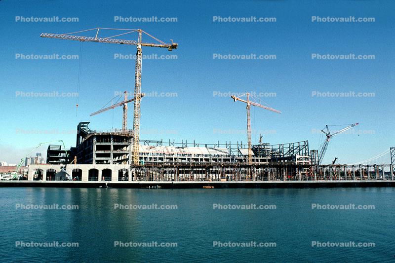 Tower Crane, Construction of Pac Bell Park, San Francisco, California