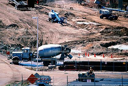 Cement Mixer Truck, Building Mile High Stadium
