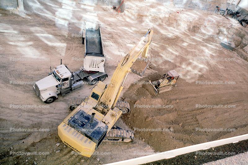 Komatsu PC750LC Hydralic Excavator, Crawler, Bucket Shovel Excavator, Dump Truck, diesel, Digger