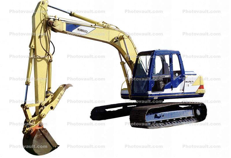 Kobelco SK300 Mark III, Tracked Hydraulic Excavator, photo-object, object, cut-out, cutout