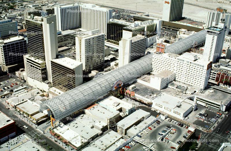 The Construction of Fremont Street Experience, Buildings, Downtown Las Vegas, Canopy, FSE