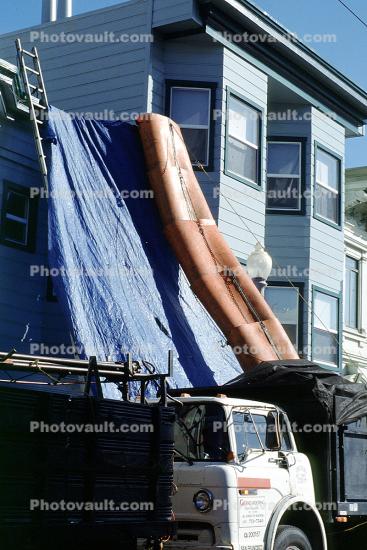 Debris chute, ford truck, house, home, building, inflatable