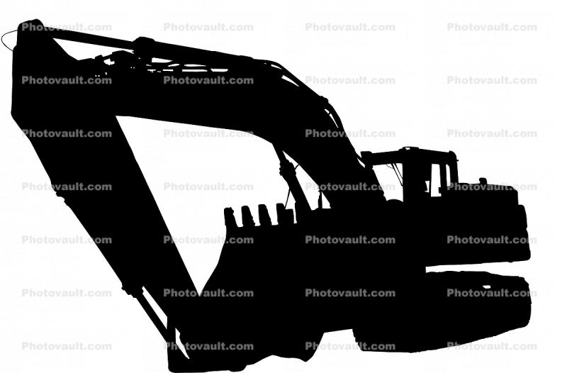 CAT, crawler silhouette, shovel, Caterpillar, 345B, Hydraulic Excavator, Material Handler, logo, shape, Digger
