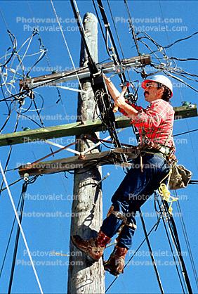 lineman, Climbing, Climbs, Telephone Pole Images, Photography, Stock  Pictures, Archives, Fine Art Prints
