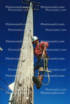 lineman, Climbing, Climbs, Telephone Pole Images, Photography