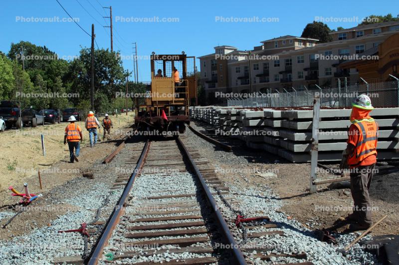 Laying down new Rails, 2014, Construction for the new SMART train
