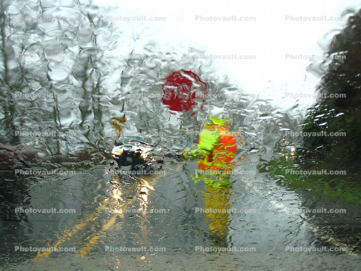 Stops on Rainy day Street, Neah Bay, northwest Olympic Peninsula, Washington