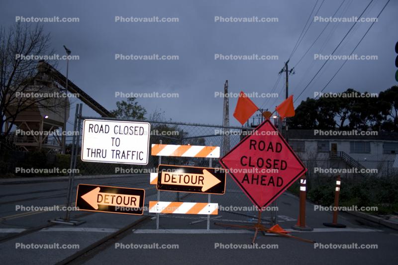 Mission Bay Project, Road Closed Ahead, Detour, 2008