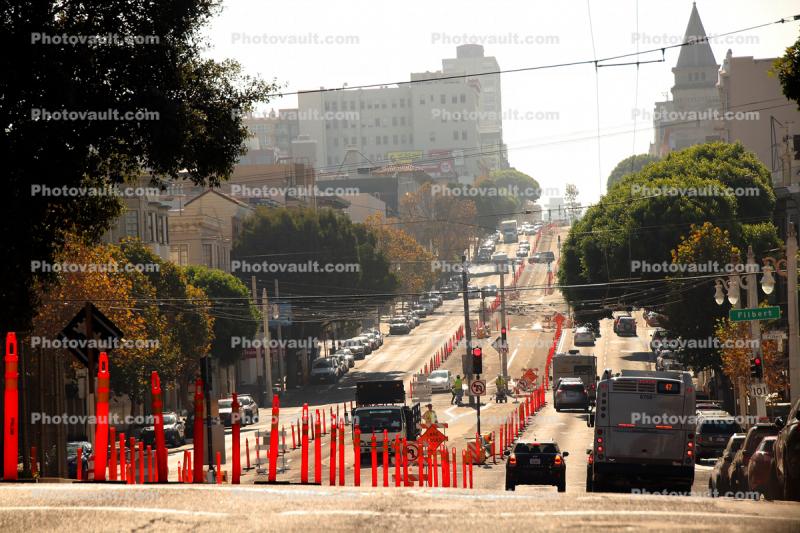 Construction on Van Ness Avenue, San Francisco, 2017