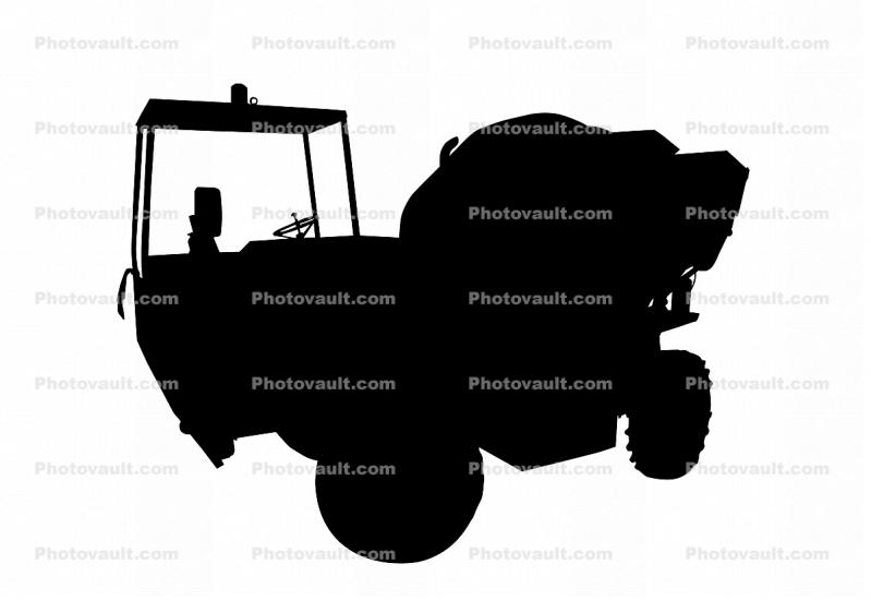 Fiori Cement Mixer silhouette, wheeled, shape, logo