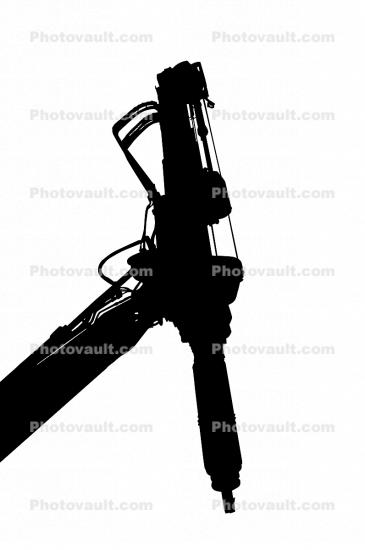 Excavator with Chisel silhouette, logo