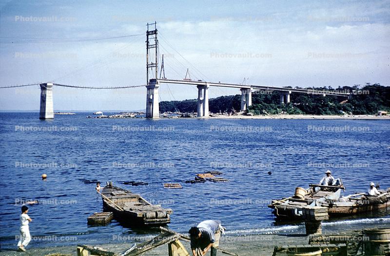 Bridge Construction, Yokohama Japan, 1950s