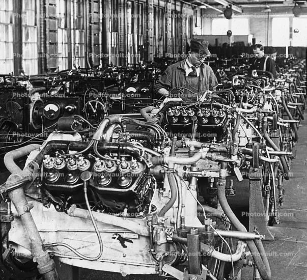 Assembly Line, Engines for Cars, 1920's